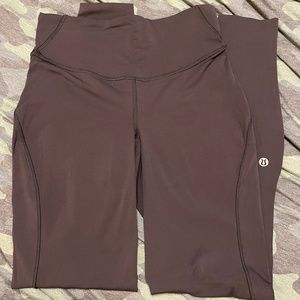 Lululemon Base Pace HR Running Tight Brushed 28" Sz 6 Black